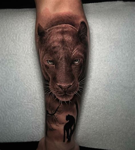 panther tattoo|realistic panther tattoos.